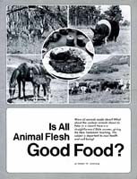 Is all Animal Flesh Good for Food?