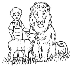Lion, lamb and a child